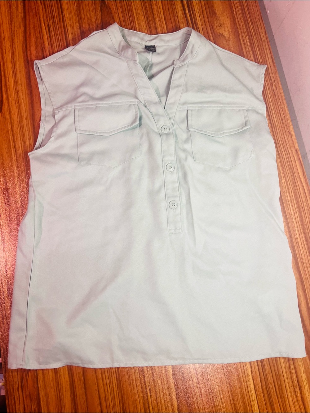 SHEIN Mint Green Sleeveless Top